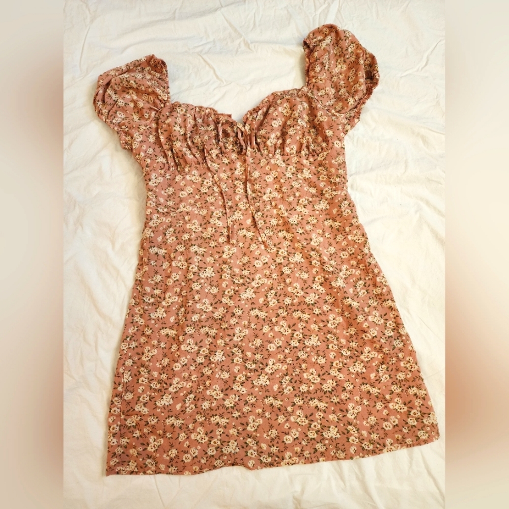 Floral print mini dress